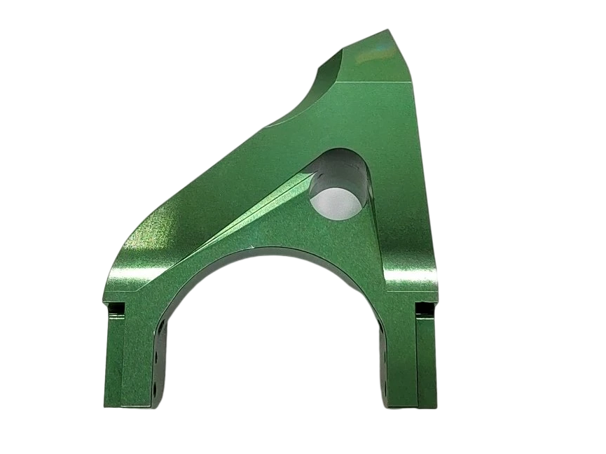(14) Eloxovaný zelený CNC díl